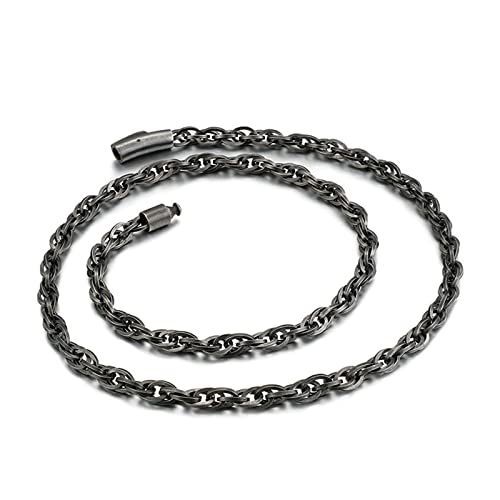 Chaine maille singapour en acier inoxydable robuste or 6mm 67cm
