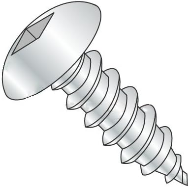 #10 x 3/4" Self Tapping Screws - Sheet Metal Screws, Type A, Stainless Steel 18-8, Truss, Square Drive, Full Thread (Quantity: 500 pcs)
