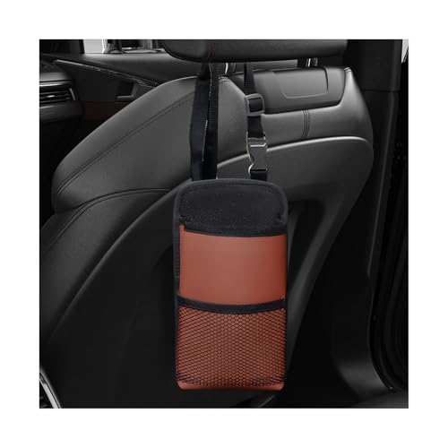 Portavasos grande 2 en 1 para auto con bolsa lateral ajustable miniatura 1