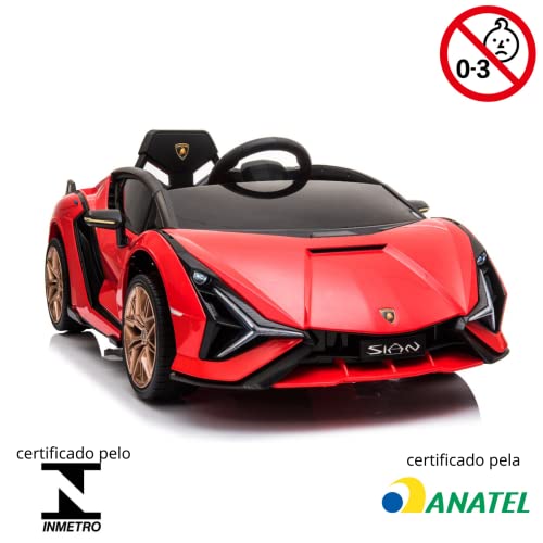 Mini Carro Elétrico 6V Lamborghini Sian... glide