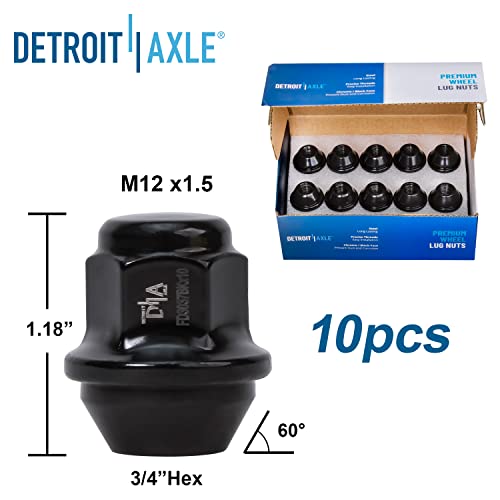 Image of Detroit Axle - REAR Brake Kit for 2013-2016 Ford Fusion 2013-2014 Lincoln MKZ Disc Brake Rotors Ceramic Brakes Pads Replacement Wheel Bearing Hubs Lug Nuts: 11.89 inch inch Rotor