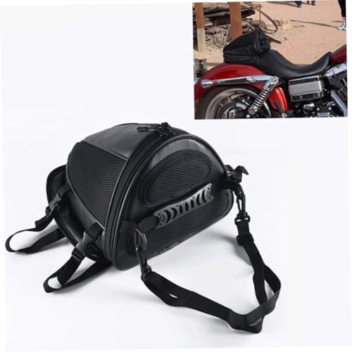 Bolsa trasera para asiento de motocicleta, bolsa deportiva impermeable para asiento trasero, bolsa de cola para moto, mochila para moto, bolsa de tanque expandible para asiento miniatura 4