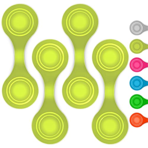 smartday Magnetische Reflektoren Gelb (4er Set) - Reflektoren Clip Anhänger für Kinder, Schulranzen, Kleidung, Kinderwagen & Hunde I Reflektor, Leuchtanhänger Hund