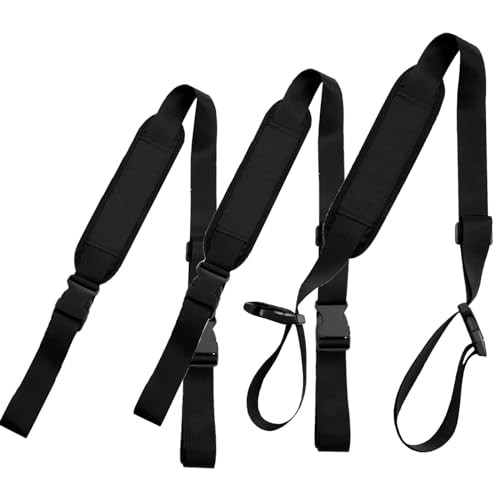 Generic 3 Pcs Carry Strap for Beach Chair Folding Chair Adjustable Beach Chair Backpack Straps Straps for Carrying Folding Chair for Beaches Camping Backpacking Picnics Outdoor (Black)