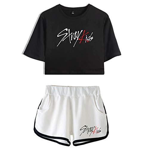 YJYP Kpop Stray Kids Tshirt+Shorts Felix Jisung Hyunjun BangChan 2PC Tee Shirt Suit YJYP Kpop Stray Kids Tshirt+Shorts Felix Jisung Hyunjun BangChan 2PC Tee Shirt Suit