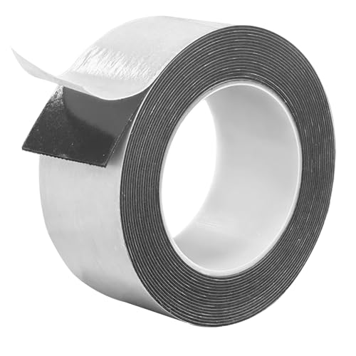 Hasaky Damage Free Removable Wall Tape 18ft, Heavy Duty Double Sided Tape Black, Picture Hanging Strips Replacement, Mounting Tape Adhesive Strips for Poster Carpet Rug Art Craft Scrapbook