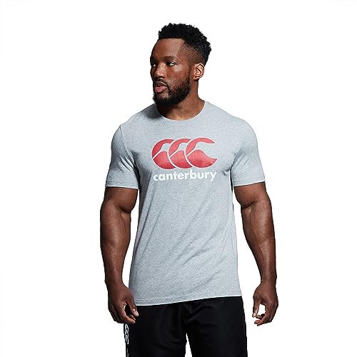 Canterbury Logo CCC T-Shirt Homme Gris Chiné Classique/Rouge/Blanc FR : XL (Taille Fabricant : XL)