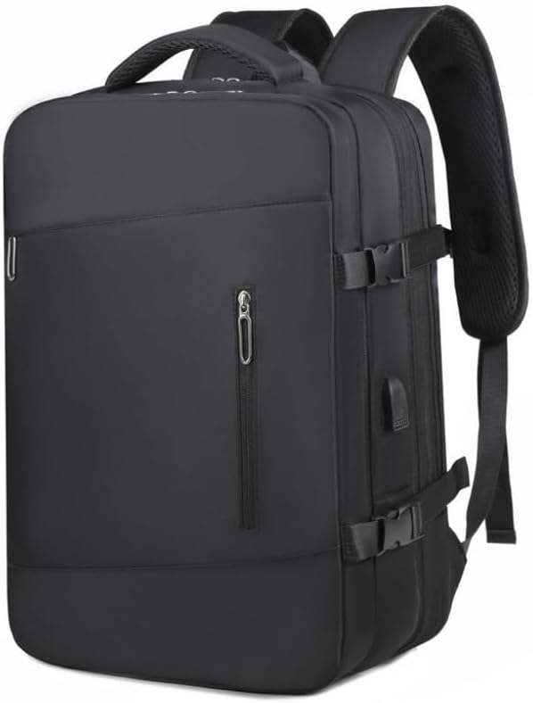 Mochila de Viagem Expansivel Masculina Feminina, Mochila Para Notebook Executiva Impermeável Reforçada Cabo USB, Mochilas Trabalho Escola Viagens, Mochila Mala