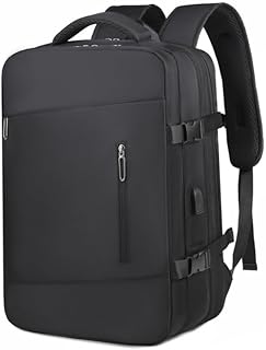 Mochila de Viagem Expansivel Masculina Feminina, Mochila Para Notebook Executiva Impermeável Reforçada Cabo USB, Mochilas Trabalho Escola Viagens, Mochila Mala