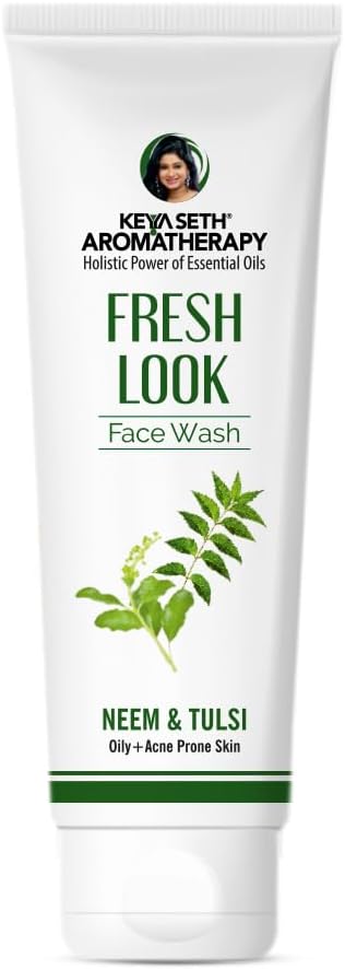 Keya Seth Aromatherapy, Fresh Look Gel Face Wash Enriched with Neem & Tulsi,Gently removes skin impurities, excess oil, 100% SOAP Free,100ml