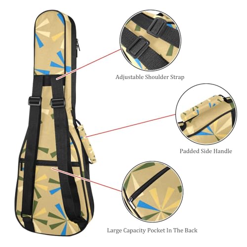 JRHEJTHH Housse imperméable pour ukulélé en tissu Oxford durable et élégant avec sac de rangement Motif géométrique Jaune, Multicolore., 25.9x9x3.1in/66x23x8cm, Moderne - Les Beatles, Paul McCartney, John Lennon, RIngo Starr, George Harrison JRHEJTHH Housse imperméable pour ukulélé en tissu Oxford durable et élégant avec sac de rangement Motif géométrique Jaune, Multicolore., 25.9x9x3.1in/66x23x8cm, Moderne – Image 4