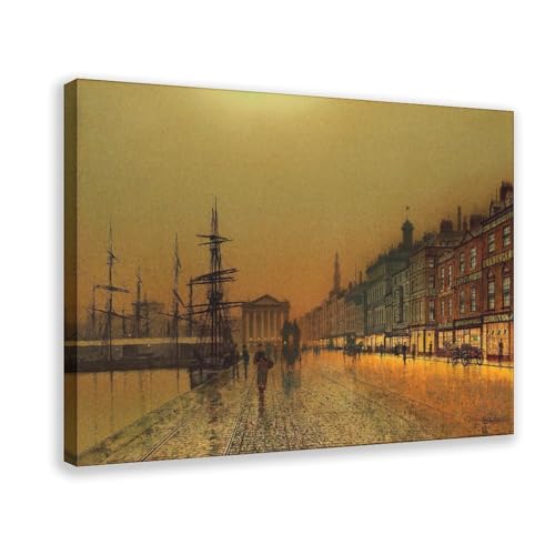 Toile haute définition Greenock Harbour John Atkinson décoration murale premium