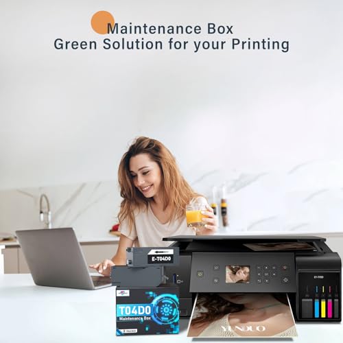 t04d0 maintenance box compatible replacement for epson ecotank et-7700 et-7750 et7700 et7750 7700 7750 printers compatible replacement for epson ink maintenance box t04d004d0 2 packs