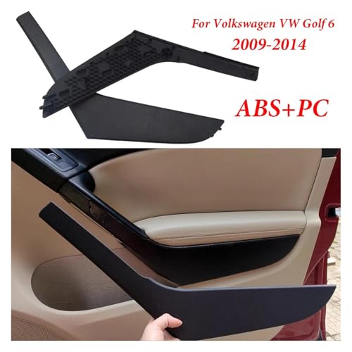 Garniture poignée porte VW Golf 6 argentée droite anti-rayures pour habitacle MK6 - 6