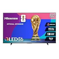 Hisense 50" E6 Cinema Series QLED 4K UHD Smart Fire TV (50E6QF, 2025 Model) - QLED, AI Light Sensor, Dolby Vision · Atmos, Voice Remote with Alexa, Motion Rate 120, HDR 10+ Adaptive, Game Mode Plus