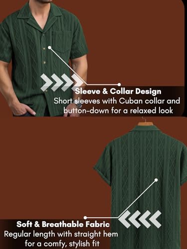 Image of Leriya Fashion Shirt for Man | Mens Casual Shirts | Shirt for Man| Shirts for Mens Stylish |Half Sleeve Button Down Textured Summer Beach Goa Wear Holiday Outfits (Available in Plus Sizes)
