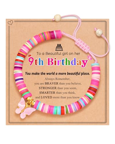 8-10 Year Old Birthday Beautiful Butterfly Bracelet Gifts for Daughter Granddaughter Niece