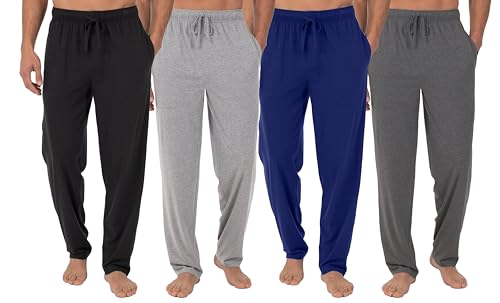 Men's Classic Lounge Pajama Pants - Soft Cotton Blend, Elastic Waistband with Drawstring, Relaxed Fit3