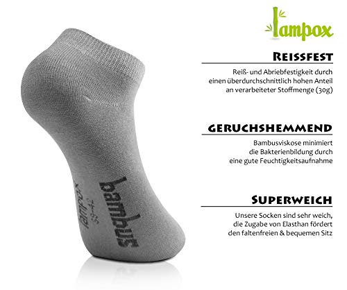 lampox Sneaker Bambussocken (6x Paar) Socken Laufen – Bild 3