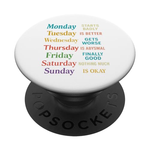Días audaces, historias impresionantes una semana con estilo. Regalo novedoso. PopSockets PopGrip Adhesivo