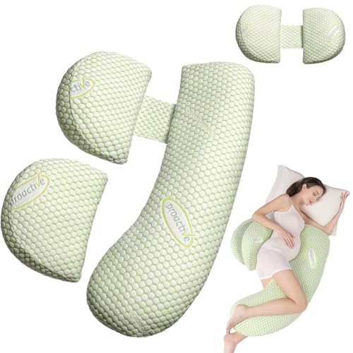 YZCCtixi Pregnancy Pillow for Women - Full Body Maternity Pillow for Back & Hip Support Removable Soft Cover for Side Sleeper Comfort