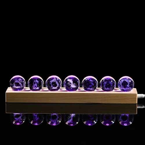 Qianwei 3D Crystal Ball Dolphin Gifts for Women Men - 7pcs Dolphins Decor Glass Figurines Statue Stuff for Room Decorations Birthday for Lovers Keepsake Paperweight