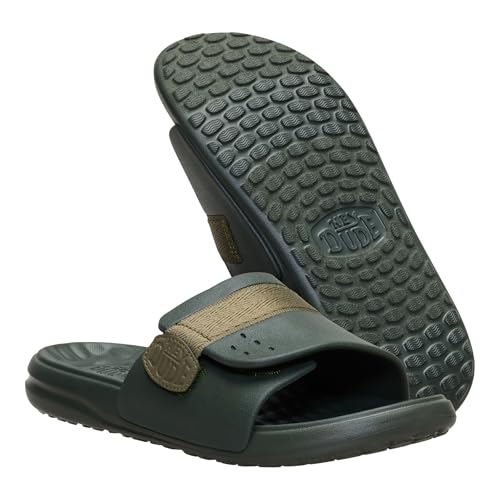 HEYDUDE Men's Wave ALT Slide, Deep Green, Size 7 - image 7