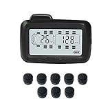 B-Qtech Wireless RV TPMS Tire Pressure Monitoring System with 8 Sensors for Car Truck Motorhome Tow