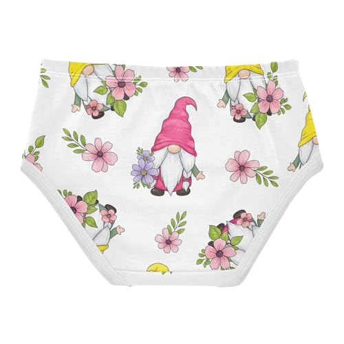 Cotton Girls Underwear Toddlers Colorful Cartoon Gnomes White Panties for Girl Funny Underpants Briefs 2t2