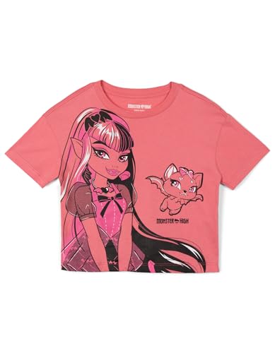 Monster High Draculaura Little Girls Boxy T-Shirt Pink 7-8