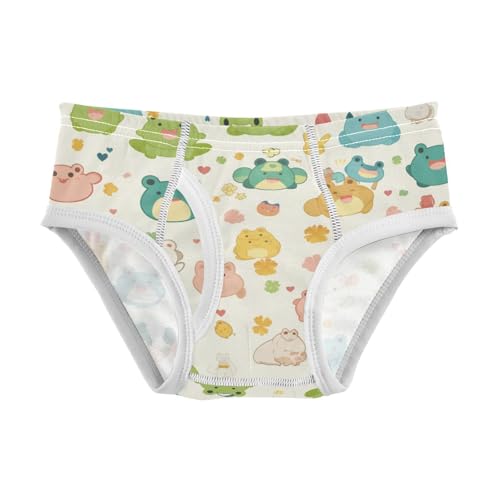 KLL Cute Frog Pattern Toddler Boys Cotton Underwear Breathable Children Panties