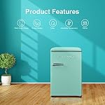 Galanz GLR25MGNR10 Réfrigérateur compact rétro, 2.5 Cu Ft, vert