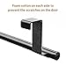 Mosuch Stainless Steel Over Door Towel Rack Bar Holders for Universal Fit on Over Cabinet Cupboard Doors 2 Pack (Black)