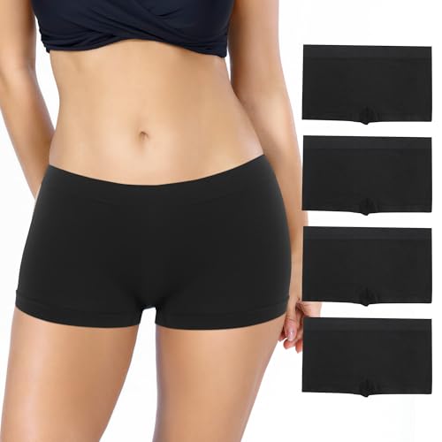 Caleçon boxeur sans couture doux pour femme, le shorty invisible anti-frottement