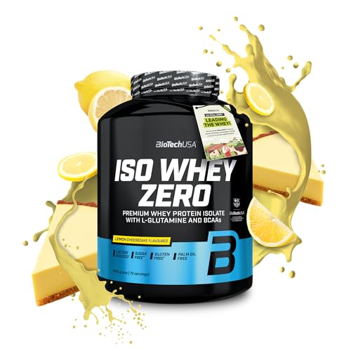 BioTechUSA Iso Whey Zero | Premium Whey Protein Isolate | Grass-Fed | Enzyme-Free | Sugar- and Gluten-free, 1816 g, Lemon Cheesecake