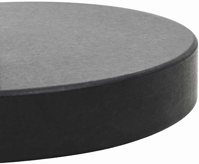 Round Black Granite Umbrella Base, Heavy Duty Patio Stand for Outdoor Tables, Weighted Umbrella Holder