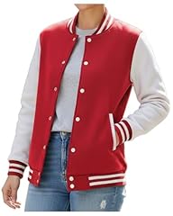Red and White - Varsity Jacket Women