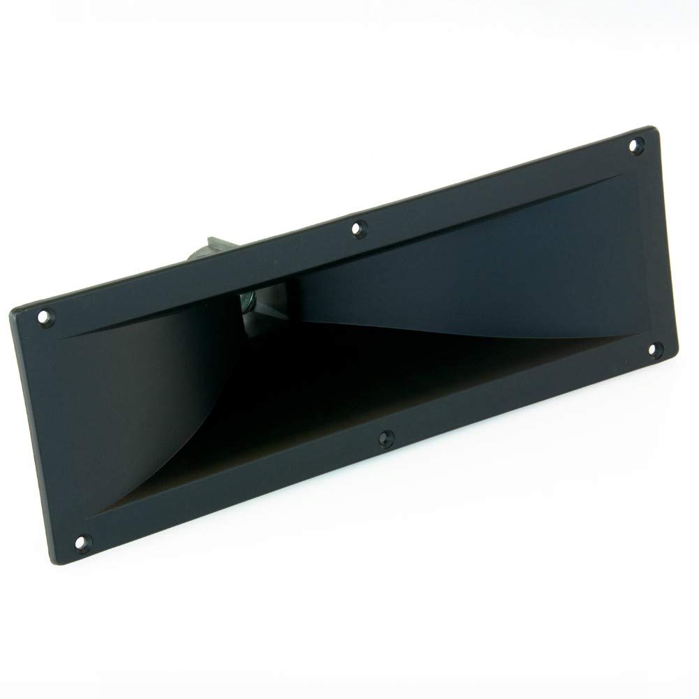1 MASTER AUDIO KHD143 tromba rettangolare da 385 x 130 mm con filettatura da 1" in resina abs per driver tweeter, 1 pezzo