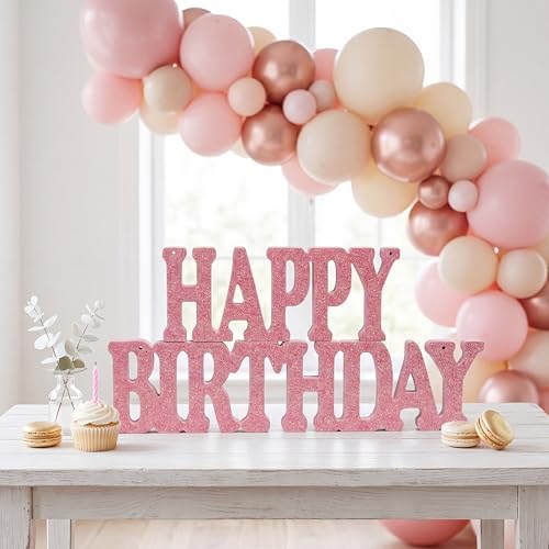 Happy Birthday Table Decor Wooden Happy Birthday Sign for Dessert...