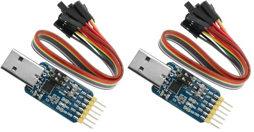 HiLetgo CP2102 USB to TTL UART 232 485 Port Multi-Functional USB Serial Debug Tool for Windows Wince Linux Mac 32 64 (Pack of 2)