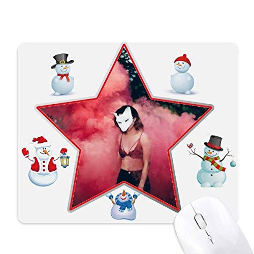 Tapis de souris de noël famille des étoiles cadeau original fille tête de brouillard