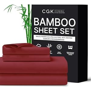 Full Size Bed Sheet Set - 60% Polyester, 40% Rayon Derived from Bamboo Full White