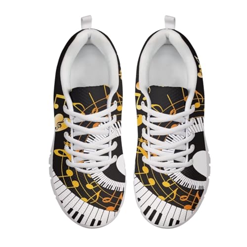 Image of GIFTPUZZ Mens Lace Up Athletic Trainers Running Sneakers Wedge Breathable Gym Lightweight Sports Tennis Shoes