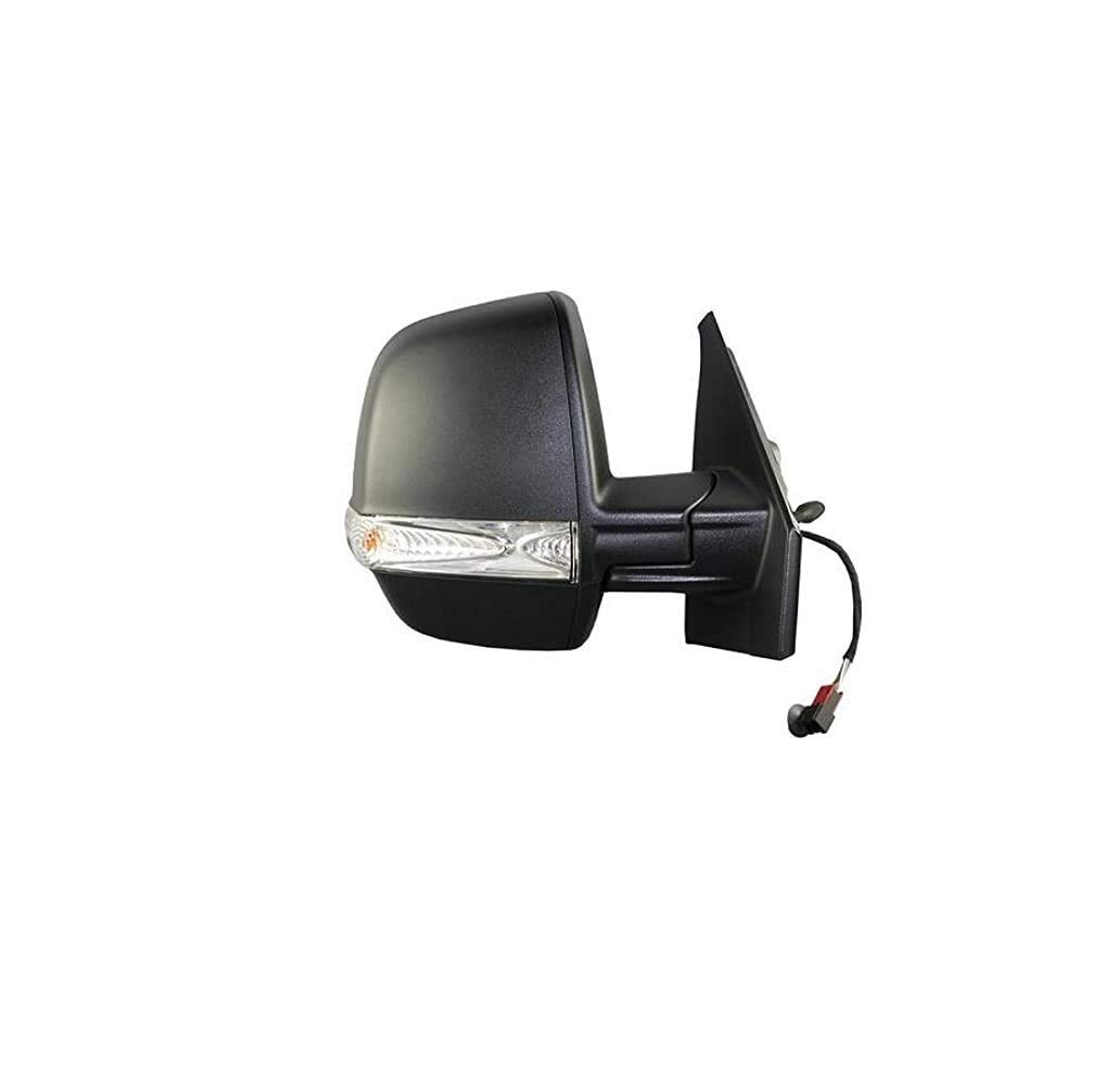 SPECCHIO RETROVISORE DESTRO MECCANICO NERO CON FANALINO PER DOBLO 2009> MODELLO CARGO