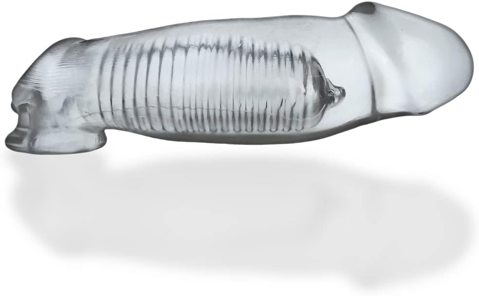 OXBALLS Hulk Cocksheath Penis Enhancer - Massive Cocksleeve Extender for Insane Girth and Length Boost, FlexTPR Beast Sheath with ADJUSTfit Insert, Textured Interior, Secure Cocksling Base - Clear