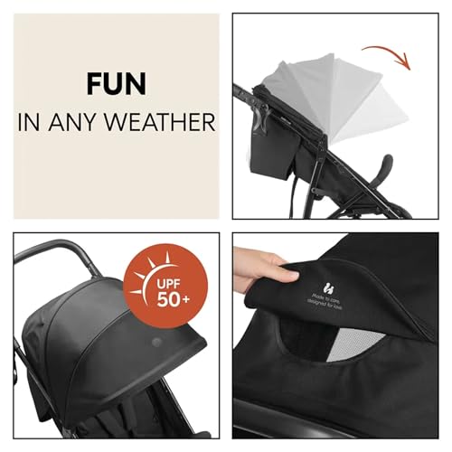 Image of hauck Stroller Rapid 3 Air, Reclining Seat up to 48.5 lbs, Stroller with Air Wheels and Rear Suspension, Compact & Easy Fold, Sun Protection UPF 50+, Large Basket