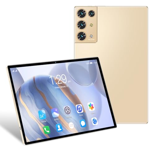 DIERI Tablet 8GB+256GB 10.1 inch Screen 5G Calling 10-Core MTK6797 Processor 128GB Expandable Memory Large Storage Capacity High-Clear Large Screen BT5.0 7000mAh Battery Long Standby Time Multifunctio