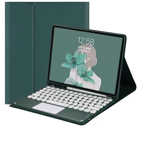 Clavier Tactile et Étui Vert pour Samsung Galaxy Tab S10+ S9+ S8+ S7+ 12.4 Pouces