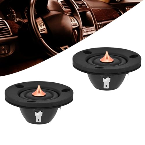 Beufee 2PCS Hochtöner-Lautsprecher, 2 Zoll 4Ohm 4ω 30W Seidenfilm-Kuppel-Hochtöner-Kuppel-Autolautsprecher Höhenlautsprecher Hoher Lautsprecher Für HiFi-Lautsprecher Schwerer Basslautsprecher