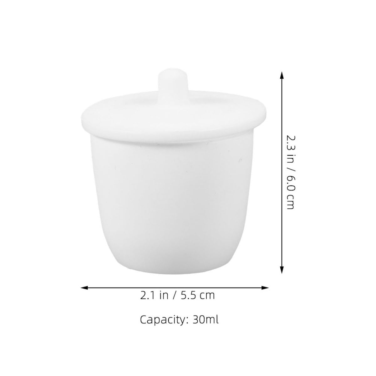 KICHOUSE Versatile 30ml PTFE Crucible Set 2pcs Spillproof Lid for Chemical Lab Use